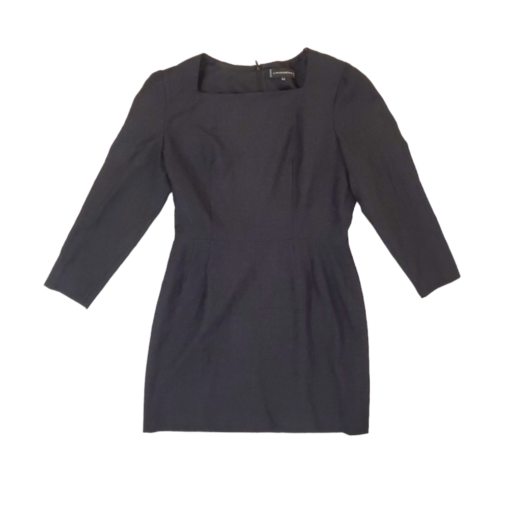 La Petite Robe Noire Women's Charcoal Grey Wool Long Sleeve Dress Size 44/ US 10